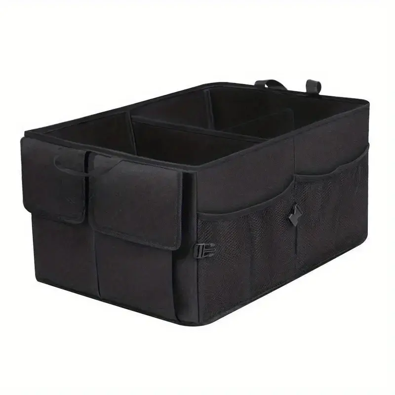 Foldable Car Trunk Storage Organizer Box with Adjustable Strap, Waterproof Multi-Purpose Storage Bin for Car Trunk, SUV Seat, Household Closet & Bedroom Indoor Home Organization Car Accessories