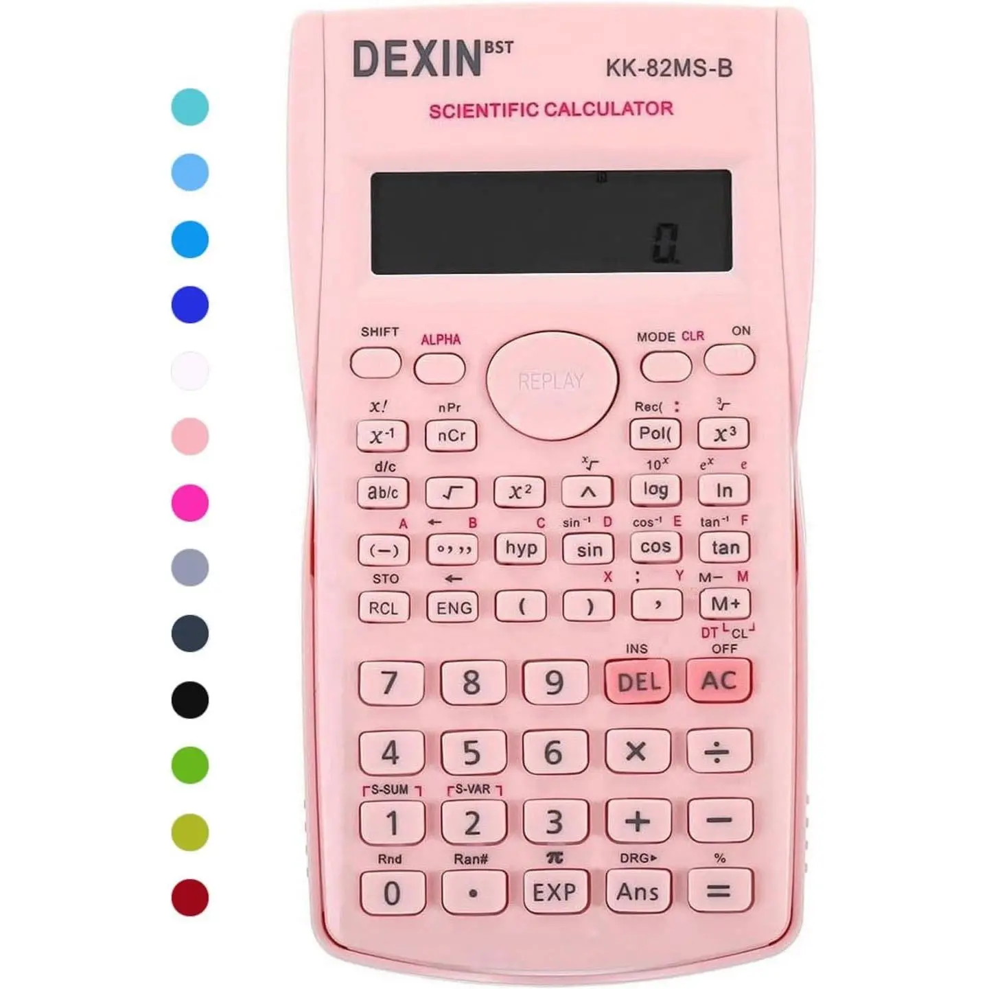 Scientific Calculators Desktop, Scientific Calculators for Students, Scientific Calculator 240 Functions 2 Line 10+2 Digits, Desk Math Calculator for School (Pink)