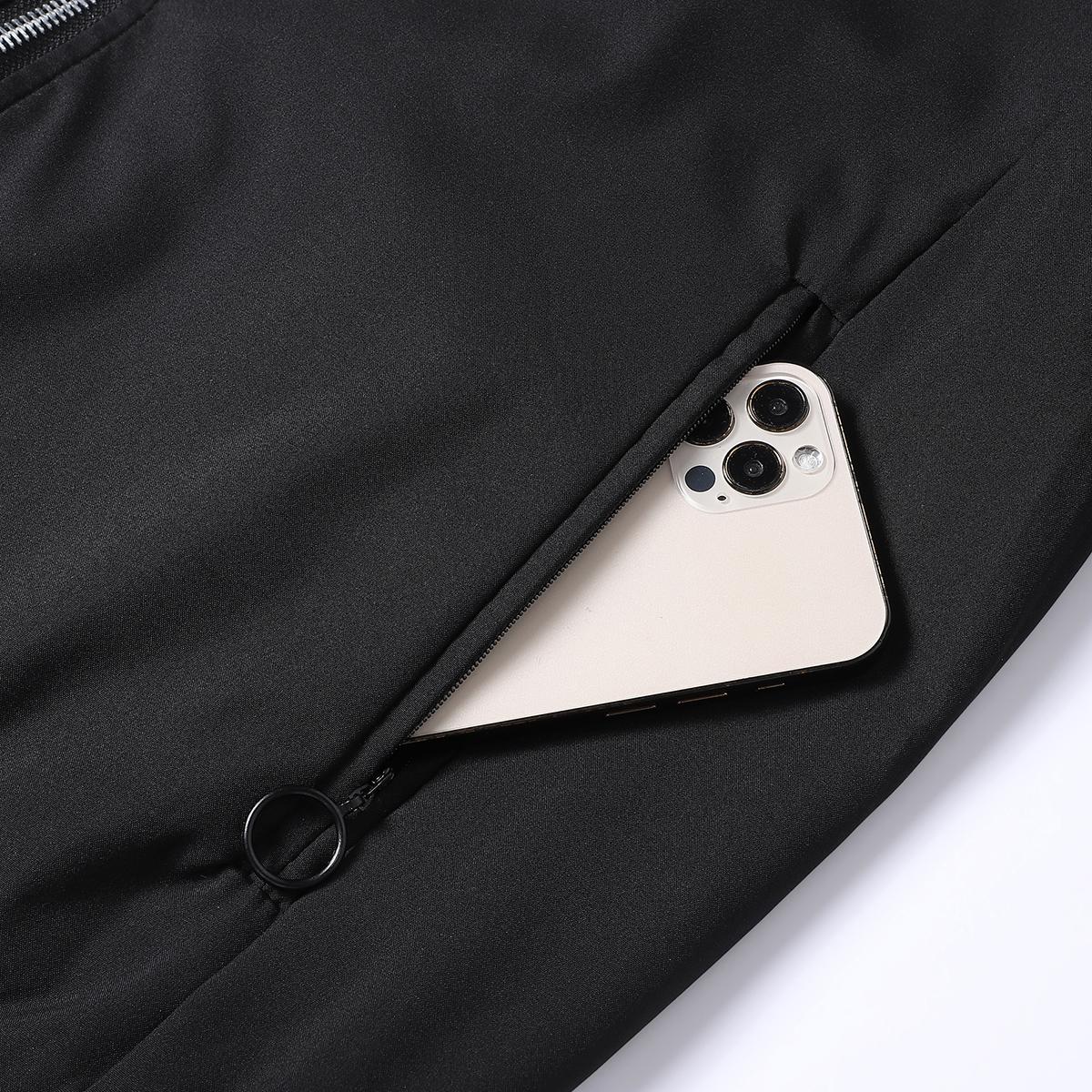 Men's Casual Stand Collar Jacket - Autumn Winter Coat with Pocket Design, Polyester Lining, Regular Fit, Sleek Finish, Modern Menswear, Fine Tailoring