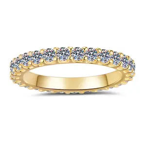 #85 (Enternity Band）925 Sterling Silver Synthetic Moissanite Ring