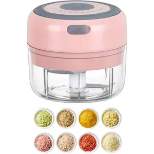 Electric Mini Garlic Mincer, 250ML USB Vegetable Onion Chopper, Portable Small Food Processor for Ginger, Chili, Vegetables