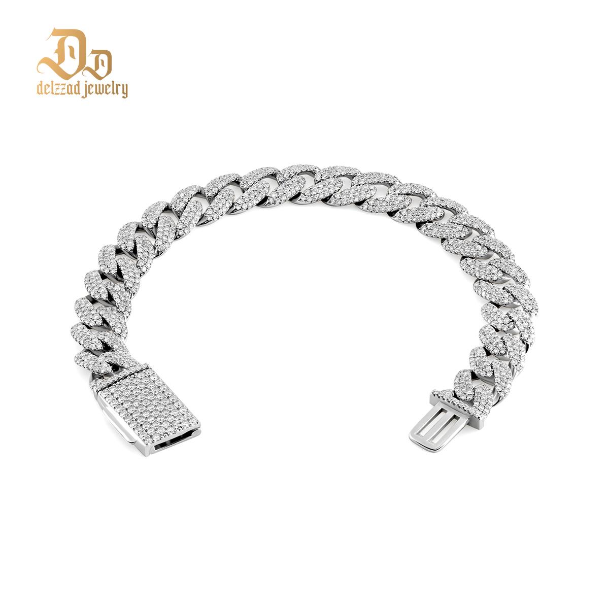 Delzzad (MSG.01) S925 Hip Hop Bling Cuban Bracelet Necklace Chain VVS Synthetic Moissanite Unisex Sparkle Cuban Chain Perfect for Any Occasion & Everyday Wear Birthday Anniversary Christmas Gifts Delzzad (MSG.01) S925 Hip Hop Bling Cuban Bracelet Necklace Chain VVS Synthetic Moissanite Unisex Sparkle Cuban Chain Perfect for Any Occasion & Everyday Wear Birthday Anniversary Christmas Gifts