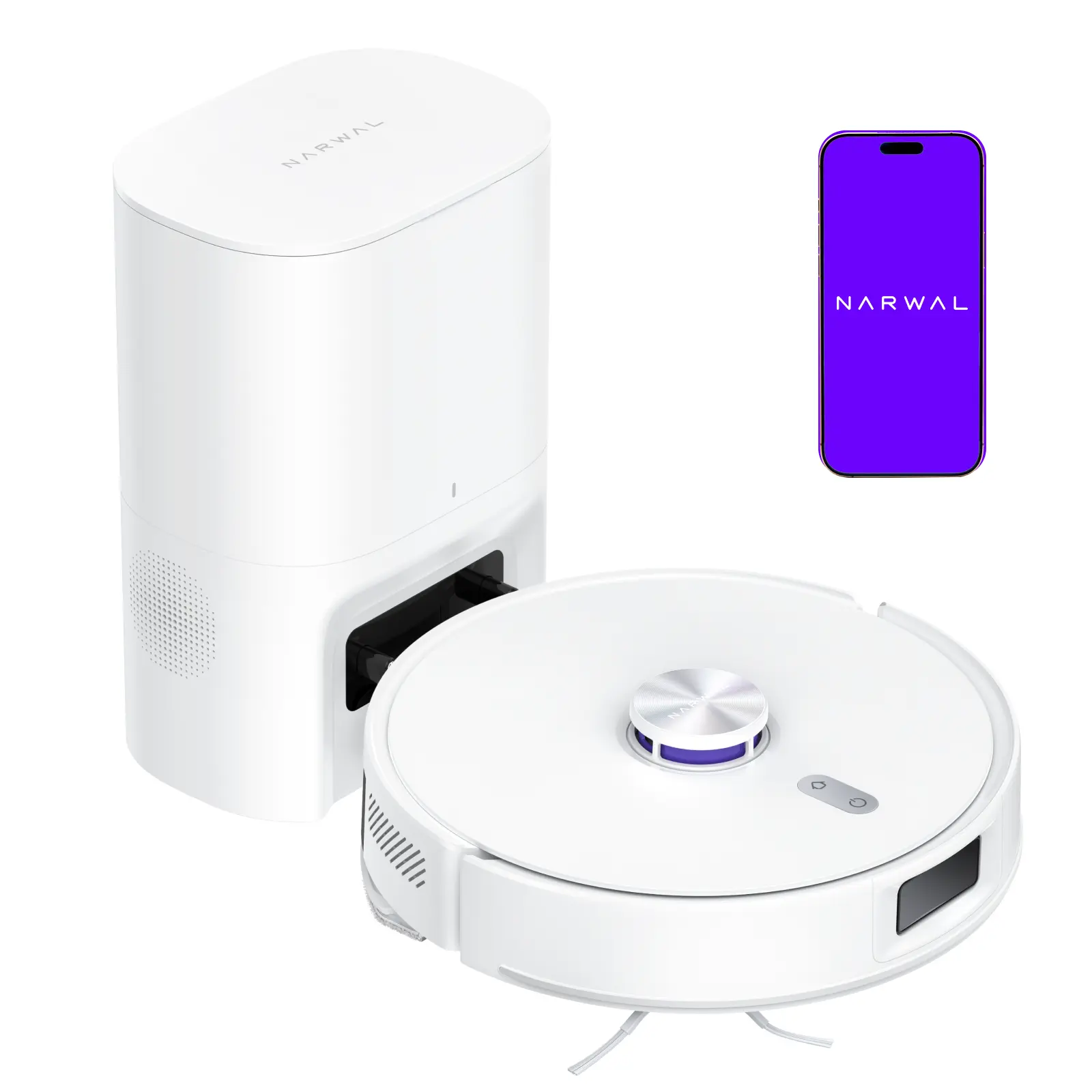 Narwal Freo S Robot Vacuum and Mop Combo - Cordless, Automated, Dual-Action Cleaner Wet-Dry Vacuum, 8000Pa Suction, 180-Day Hands-Free Operation, Self-Emptying Base, LDS Navigation, Obstacle Avoidance, Pet Hair & Hard Floor Care, Cordless Robotic Vacuums