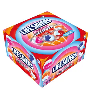 LIFE SAVERS® Swirl Lollipops - Bulk Box of LIFE SAVERS® Lollipops Individually Wrapped, Fruit and Cream Swirled Suckers, Assorted Flavors - 72 Count Box