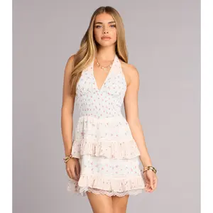 Sweet Plans Ahead Ditsy Floral Print Skater Dress