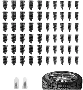 60PCS/30PCS Tire Plug Kit, Tire Repair Rubber Nails, Vacuum Tyre Repair Screws Fast Repair Kit with a Box, Screwdriver, for Car Motorcycle Truck ATV Tire Puncture Repair
