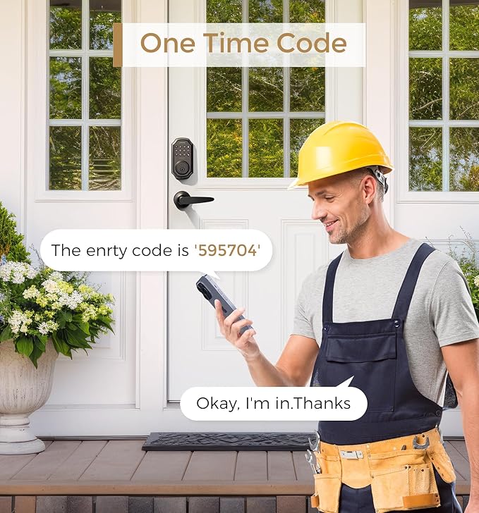 ARPHA D180 Keyless Door Lock with 50/100 Codes, Smart Lock with Anti Peeping Password, Keypad Deadbolt One Touch Locking, Auto Lock, Easy Install.Multiple styles to choose from, APP version&no APP version; With door handle&without door handle