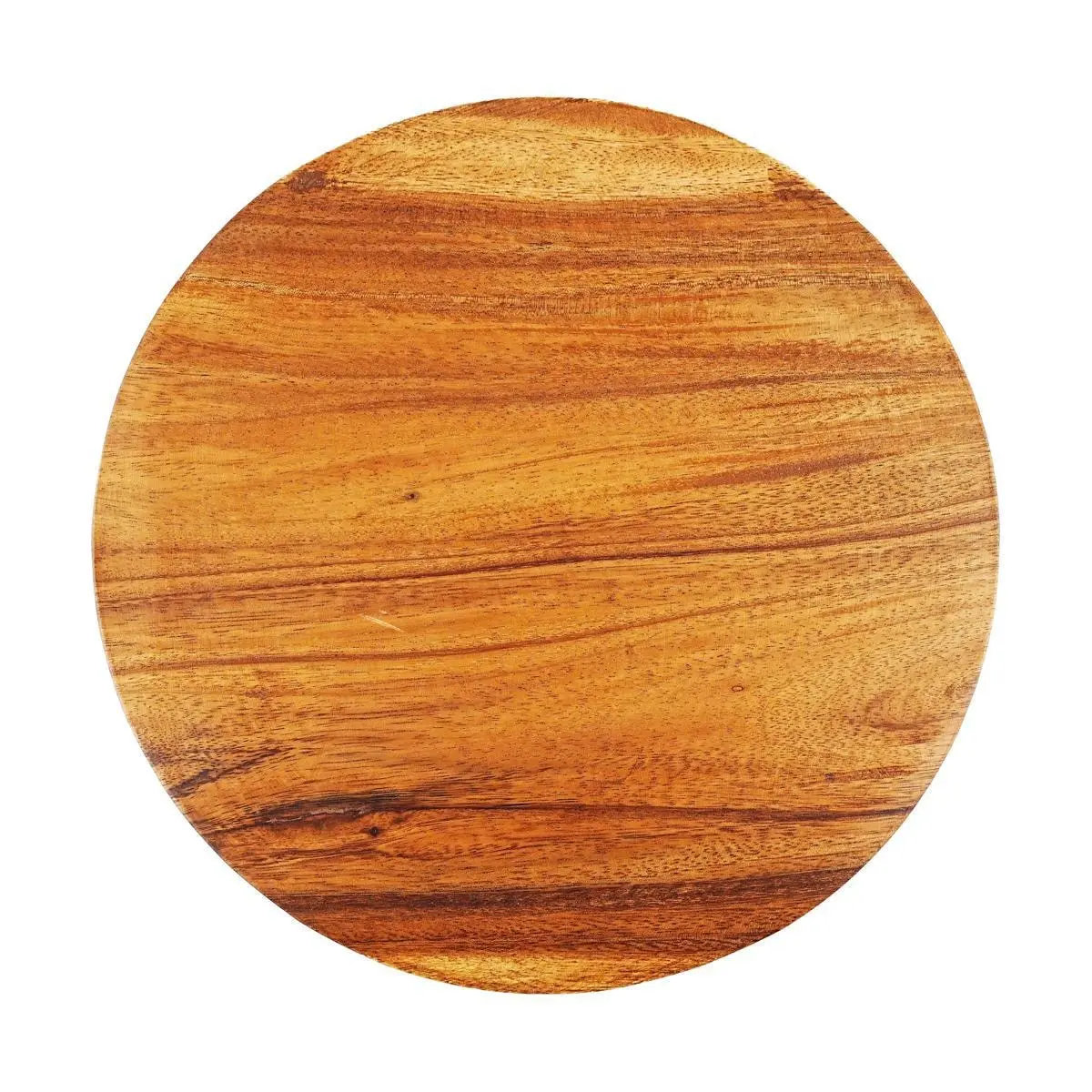 NICOTT XL Wooden Serving Platter 30.5cm - Korean Style Round Cheese Board, Dessert Plate, Appetizer Tray for Parties & Home