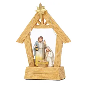 Tabletop Christmas Nativity Scene Set for Holiday Home and Party Room Decoration