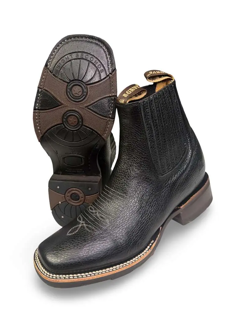 Botin Vaquero Floter Negro 8 Segundos Para Caballero