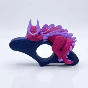 Sleeping Dragon Book Page Saver - Purple & Blue Dragon Design for Book Lovers
