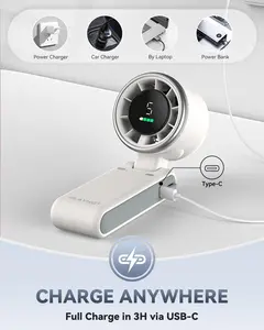 Mini Handheld Fan Hand Fan Super Strong wind, Upgrade 5-Speed Adjustable Hand Fan with USB Rechargeable 4000mAh Battery, Portable Handheld Fan - Ideal for Travel/Outdoor/Home