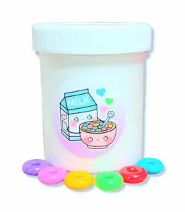 Fruity Cereal Milk Slime – Thick Glossy Slime with Charms