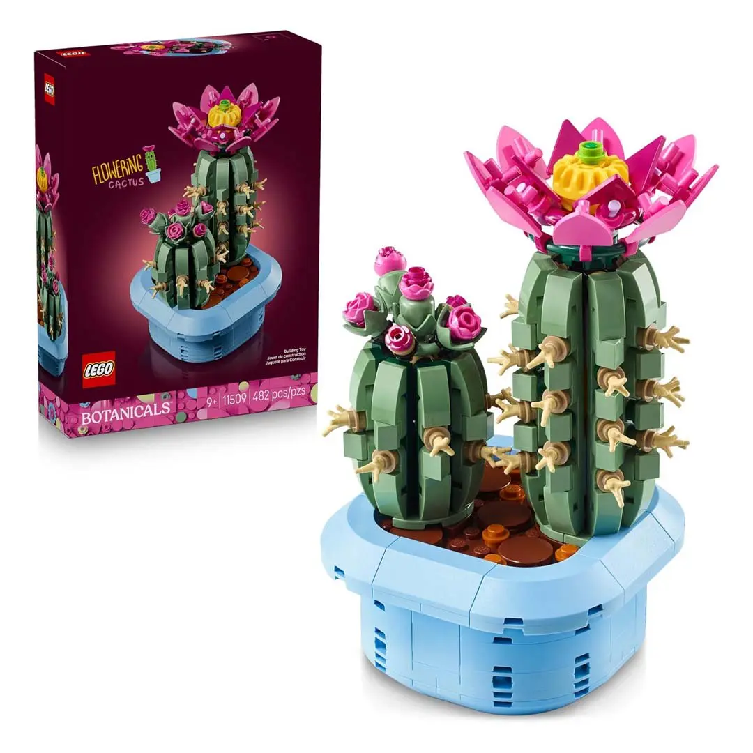 LEGO Botanicals Flowering Cactus (11509) Model Building Kit, DIY Building Model, Brick Kit, Building Blocks for Toys & Hobbies Enthusiasts