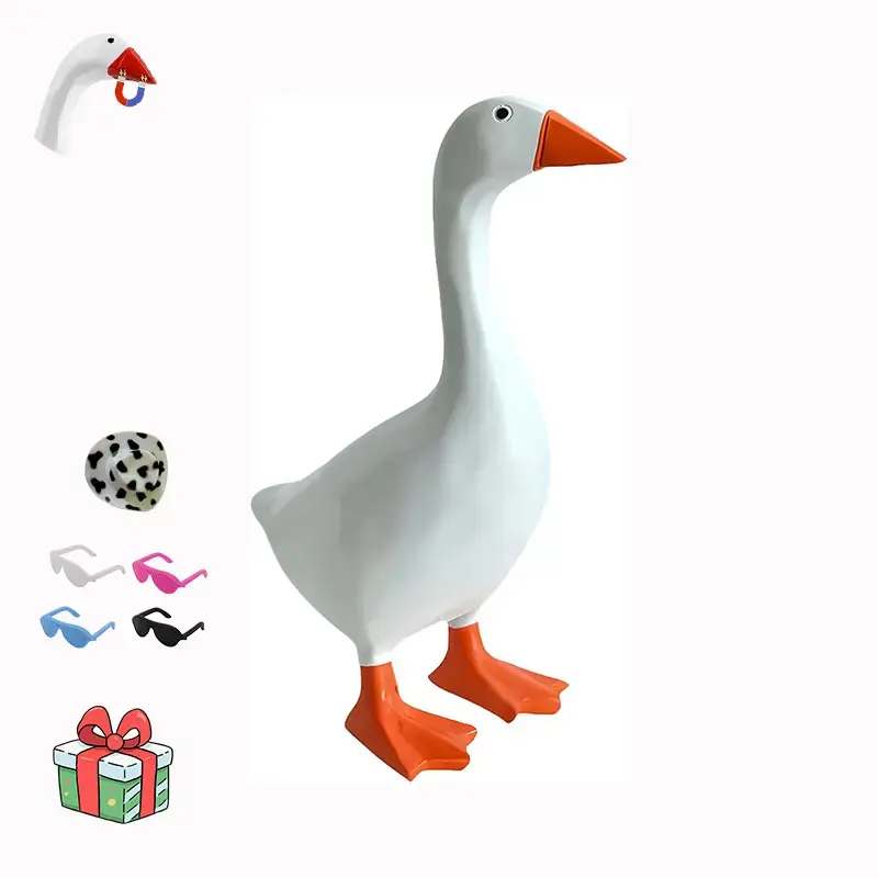 Desk Goose 7 Inches Desktop Goose 7 Inch Mini Office Desk Goose Gifts Christmas Duck Tool Figurines, Funny Keychain Hanging Rack Bedroom Decor for Home Office Table Decor, Housewarming Gifts