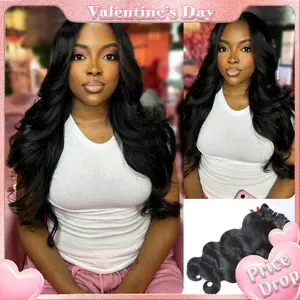[Wequeen] Budget Friendly 10A Grade 12"-30" Brazilian Virgin 100% Human Hair Body Wave Burmese Curly Straight Deep Wavy Quick Weave Sew in/Glue in Viral Hair Bundles Valentine Gifts