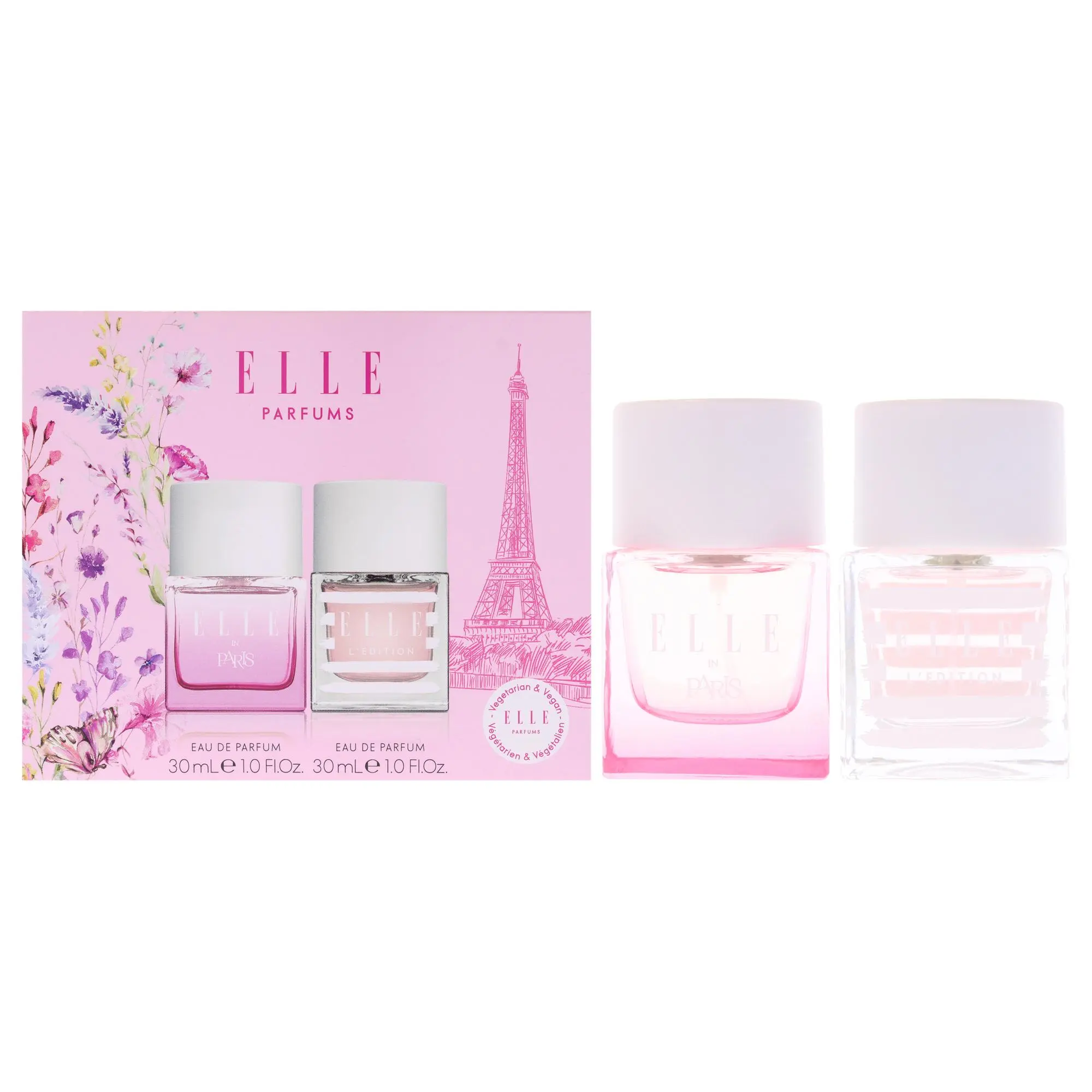 ELLE by ELLE Women's 2-Piece Travel Size Gift Set - 1oz In Paris EDP Spray, 1oz LEdition EDP Spray, Long-Lasting Fragrance