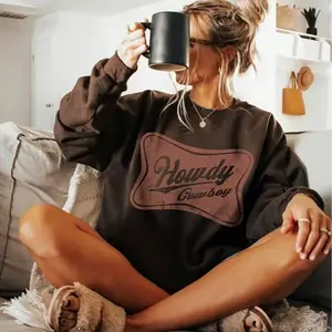 Howdy Cowboy Crewneck Sweatshirt, Western Sweatshirt, Yee Haw Sweater, Cowgirls Shirt, Country Cowboy Shirt