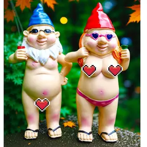 Garden Gnomes, Garden Gnomes Outdoor Funny, Gag Gifts, Gnomes Decorations for Yard, Funny Gifts for Men Women, Naughty Gnomes Outdoor Yard