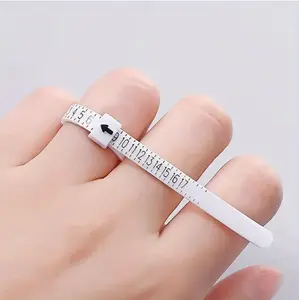 1-17 USA Plastic Ring Sizer Measuring Set Gauge Measure Tool Finger Measurer Jewelry Sizing Tools Reusable Finger Ring Sizer for Women/Men