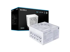 Lian Li SX Platinum 1200W SXP Compact ATX Form Factor Power Supply w/ 12V-2x6 Cable - ATX 3.1 & PCIE 5.1 Compliant - 140mm Fan - Full Modular - 10 Year Warranty - White (SX1200P.W)