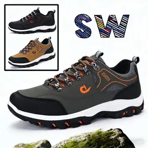Mens Outdoor Hiking Shoes Summer Waterproof Breathable Anti Slip Comfortable Wear Resistant Camping Sneakers for Men