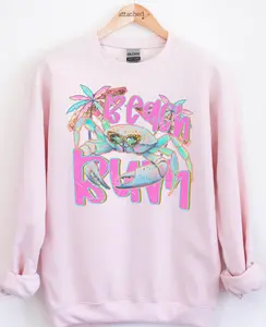 Crab Beach Bum Graphic Top