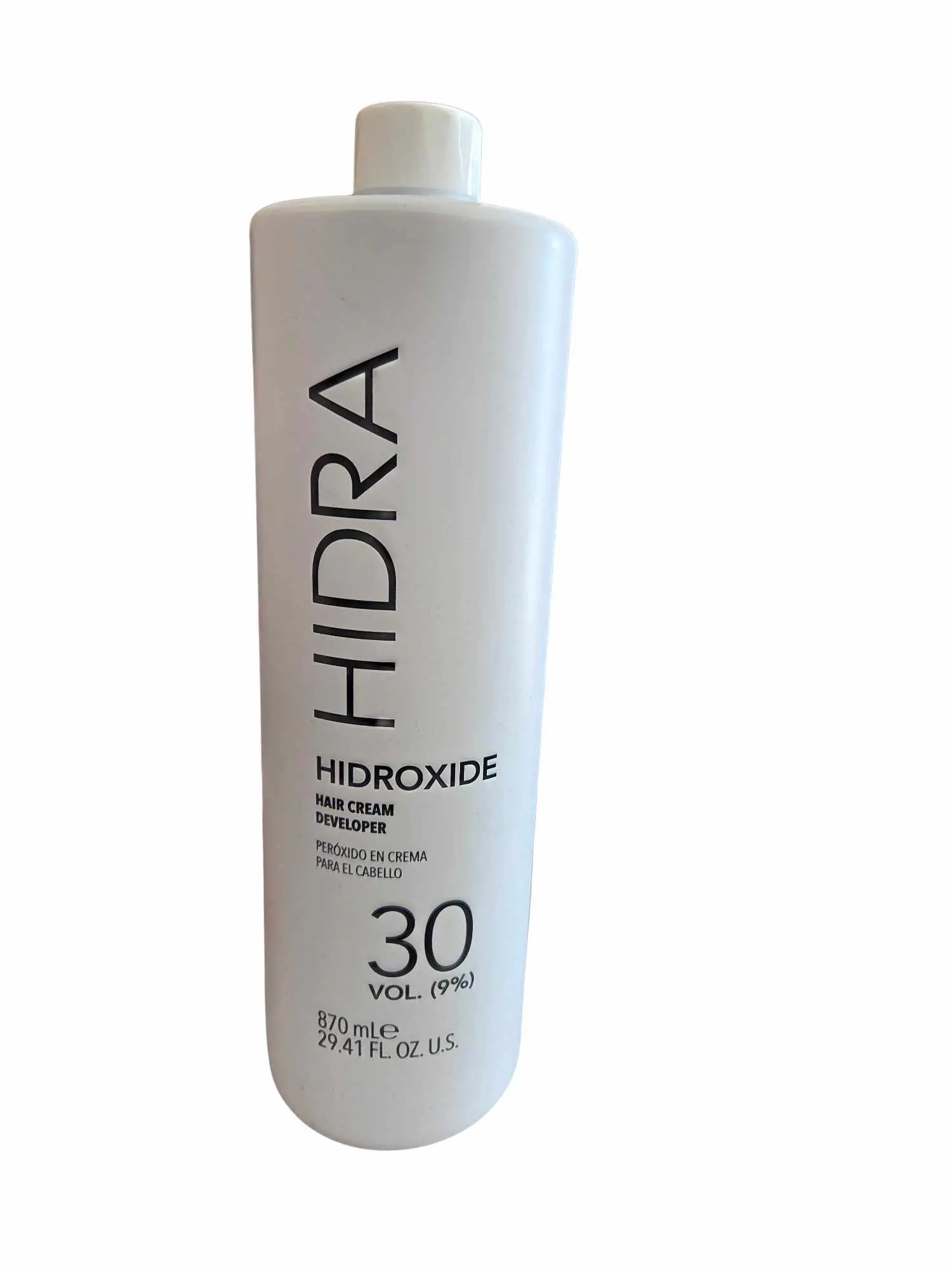 HIDRA Ammonia-Free Hair Color Peroxide Cream Developer - 30 Vol (30% Peroxide), 870ml (29.41 Fl Oz), 24-Month Shelf Life, Color Protection Cream for Adult Hair (Damaged, Frizzy, Oily, Fine, Curly, Normal, Aging), Bottle, 24 Months