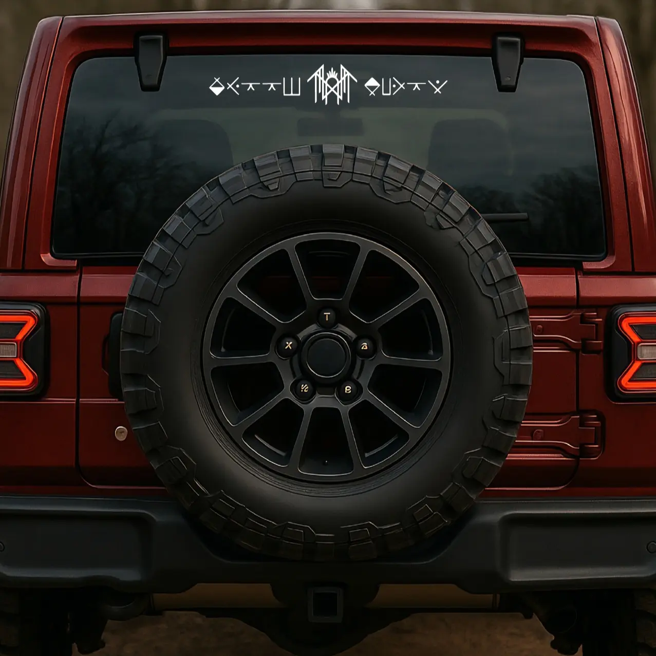 Sleep Token Vinyl Car Decal with Runes Spelling Out Band Name and Logo – Aesthetic Sleep Token Sticker for Alt Girls, Emo Fans, Metalheads, Worship Era Lovers, Vessel Fans, Band Merch, Car Window Sticker, Gothic Rune Decal, Dark Music Aesthetic