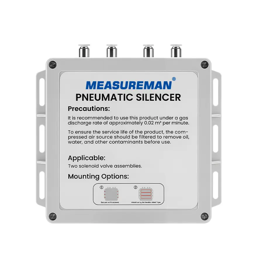 Patented Pneumatic Muffler 1/4" Inlet Exhaust Silencer Multi-Solenoid Valve Compatible 10-30dB Noise Reduction for Air Compressors & Pneumatic Equipment