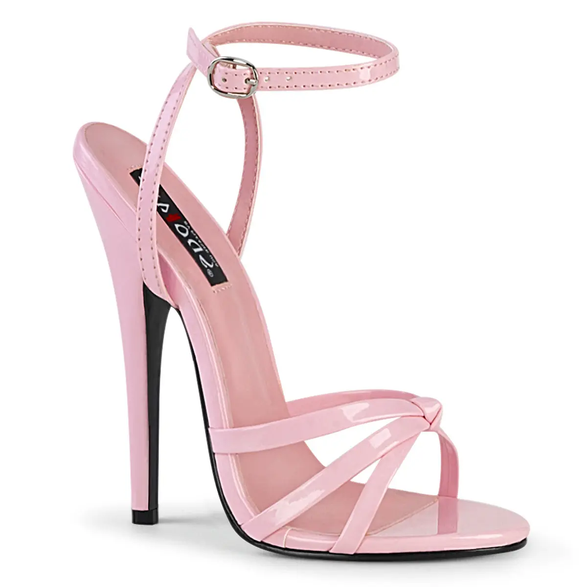 Domina-108 Stiletto High Heels for Women, Baby Pink Sandal with Wrap-Around Knotted Straps & 5.5" Heel Footwear