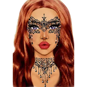 Masquerade Mask Rhinestone Stick-On Jewels