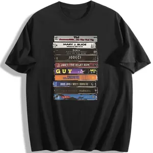 Vintage 90s R&B Cassette Tape T-shirt, Music Shirt - Jodeci, Boyz II Men, TLC, Ginuwine, Guy, SWV and More - Nostalgic Music Tee for Fans Menswear Top Streetwear Tshirt