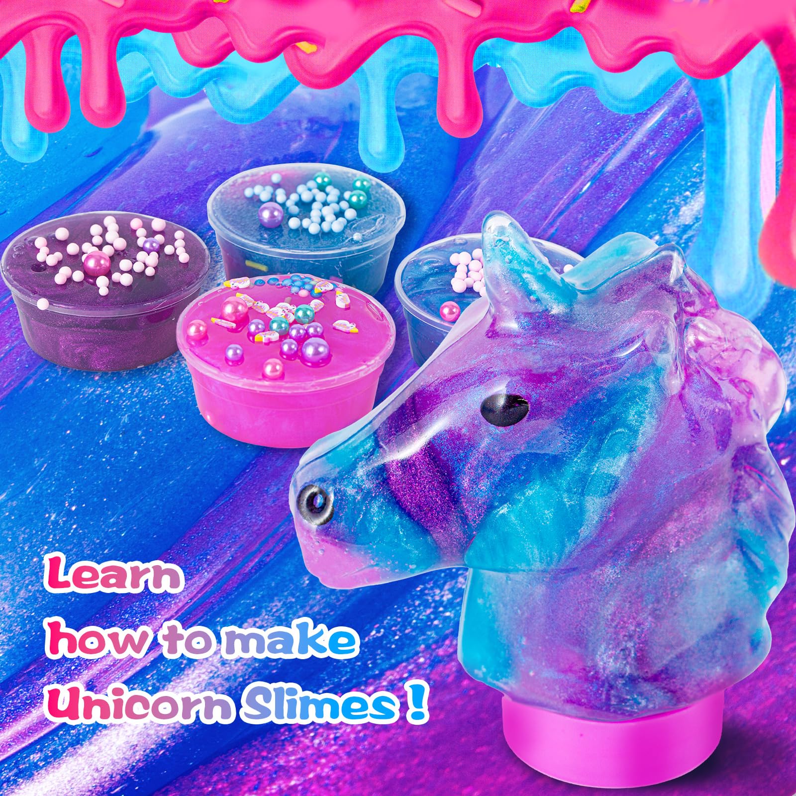 SUNDAY MIRTH Unicorn Slime Combo Kit for Girls Glimmer Crunchy Butter Galaxy Slime Party Favors for Kids Ages 6-12 Sensory Play Creativity Toys with Unique Textures Effects SUNDAY MIRTH Unicorn Slime Combo Kit for Girls Glimmer Crunchy Butter Galaxy Slime Party Favors for Kids Ages 6-12 Sensory Play Creativity Toys with Unique Textures Effects