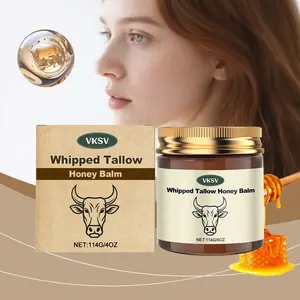 Lopeie Whipped Grass-Fed Beef Tallow HoneyBalm -4 0z,Moisturizing Cream for Soft, SmoothSkin-Handmade All-Natural Moisturizer-Lavender
