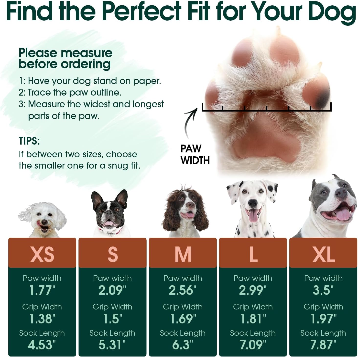 Kuoser Non Slip  Blue Dog Socks for Hardwood Floors, 4Pack Anti-Slip Dog Grippy Socks to Prevent Licking Paws, Dogs Booties Paw Protectors with Double-Sided Traction for Small Medium Large Senior Dogs