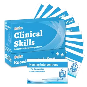Clinical Skills Flash Cards Medical Nursing School Essentials Review Exam Flash Cards Double-Sided Professional Study Tool School Supplies & Gifts for Medical Students Test Prep