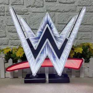 WWE Wrestling Tunnel Light, LED Wrestling Neon Sign for Wall and Room Decor, USB Night Light for Game Bedroom Birthday Competition Party Gifts