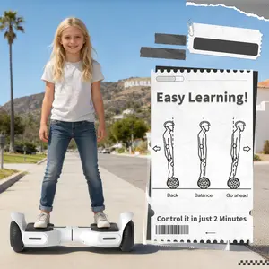 Commugo Hoverboard – Dual Motor LED Scooter Bluetooth Speaker, LED Lights, Up to 8.5 MPH, UL2272 Certified Self-Balancing Scooter for Kids and Teens,Brithday Gift, Halloween Thanksgiving Christmas Holiday Gift Wheel