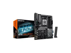 GIGABYTE X870E EAGLE X3D WF7 AMD AM5 ATX Motherboard, Supports AMD Ryzen 9000/8000/7000 Series, DDR5, 16+2+2 Power Phase, 4x M.2, PCIe 5.0, USB4 Type-C, WIFI7, 5 GbE, PCIe EZ-Latch, 5-Year Warranty