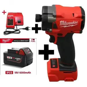 Milwaukee Cordless Impact Screwdriver 18V Lithium Battery Brushless High Torque Electric Driver with M18 RED LITHIUM XC Battery