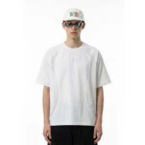 Inflation Streetwear Structured Patchwork Embroidered T-Shirt fathers day gift