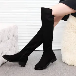Women's Over The Knee Flat High Tube Boots