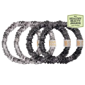 Silver/Gray - Hair Match Silk Scrunchies