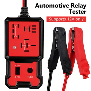 Automotive Relay Tester BJ-707, 4 & 5 Pin 12V Auto Diagnostic Tool, Small Handheld DIY Car Tester with Battery Clips, Relay Testing Kit, Electrical Systems Tool