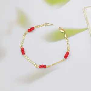 Exquisite 14k Gold Plated Wine Red Natural Garnet Beaded Bracelets for Women Female Lucky Fashion Jewelry Christmas Gifts SpringStatements