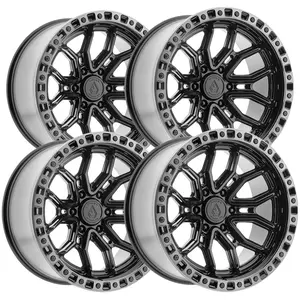 (Set of 4) Arena A120 Terra 20x10 6x135 -18mm Black/Tint Wheels Rims 20" Inch