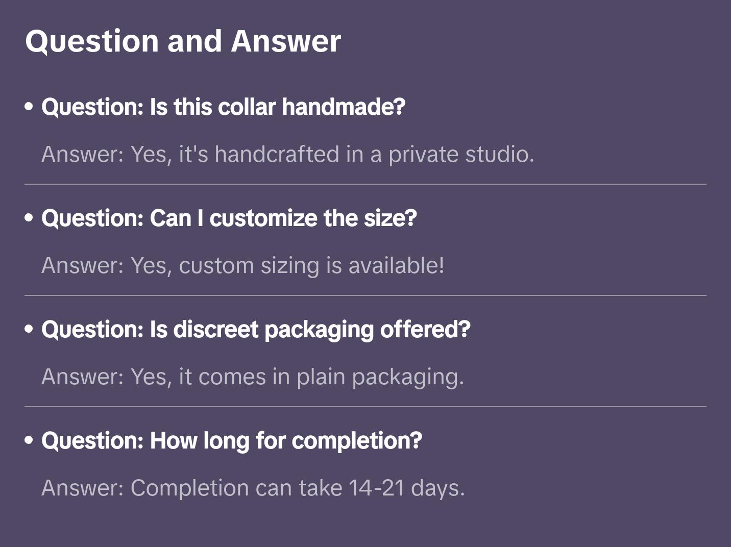 ETERNAL Collar, Various Metal Choices