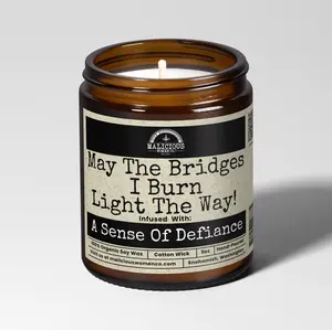 May The Bridges I Burn Light The Way – Bold Growth Candle | 9oz Soy Wax Candle
