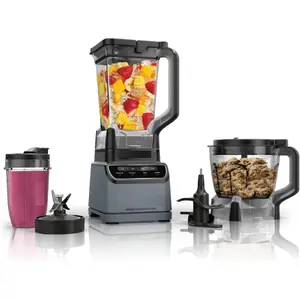 Ninja Grand Kitchen System Blender, Smoothie, Chop, Dough, 4 Preset Programs, 3 Speeds, 1200W, 72 Oz, KS500 Gray